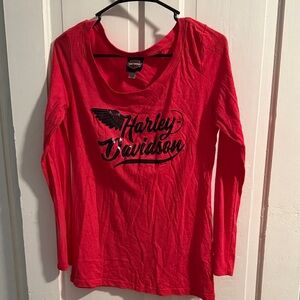 Harley-Davidson Women's Crimson Long Sleeve Tee